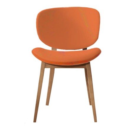 Lot de CHAISES ISABELLA Velours orange face