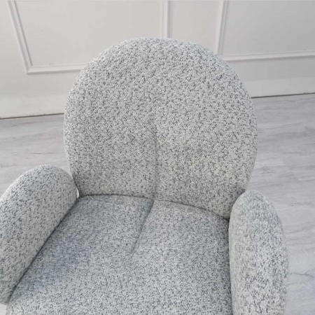 chaise pivotante EMILIA tissu Gris clair vue dessus