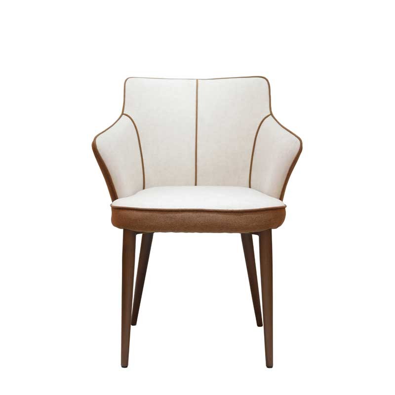 fauteuil ANGELA tissu beige-moka