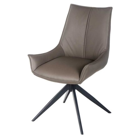 chaise pivotantes LEA CUIR Gris 3/4