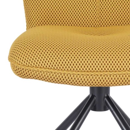 chaise pivotante LIVIA detail  tissu assise jaune