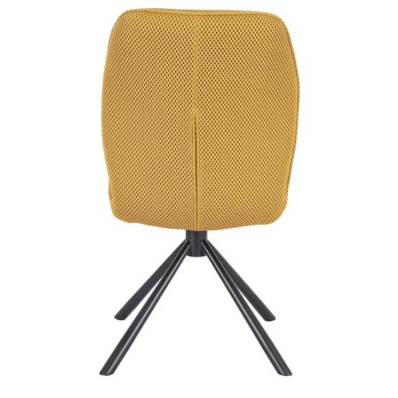 chaise pivotante LIVIA tissu assise jaune vue dos