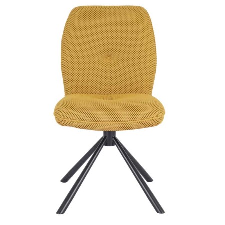 chaise pivotante LIVIA tissu assise jaune