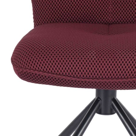 chaise pivotante LIVIA détail tissu assise bordeaux