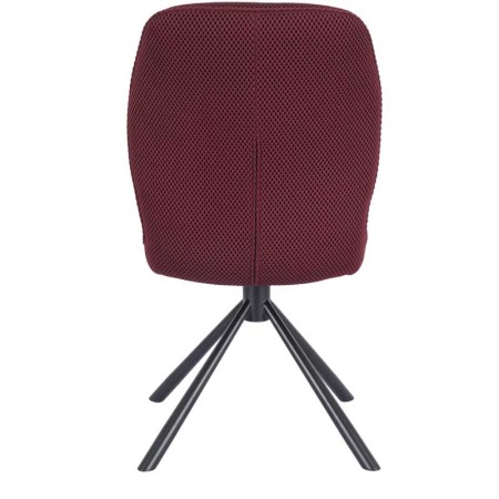 chaise pivotante LIVIA tissu assise bordeaux vue dos