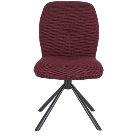 chaise pivotante LIVIA tissu assise bordeaux