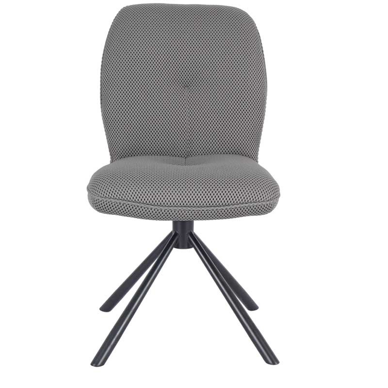 chaise pivotante LIVIA tissu assise gris