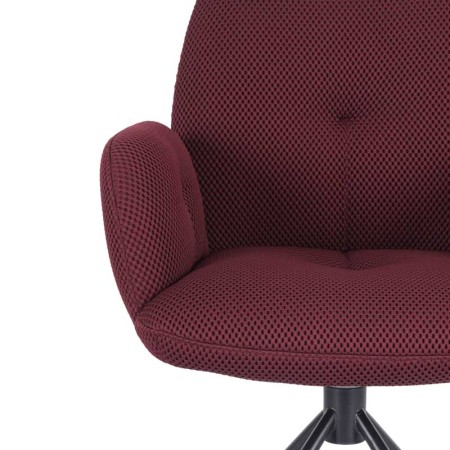 fauteuil pivotant LIVIA détail tissu bordeaux