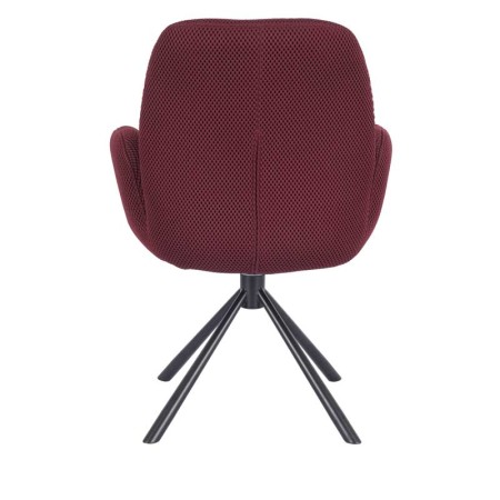 fauteuil pivotant LIVIA tissu bordeaux vue dos