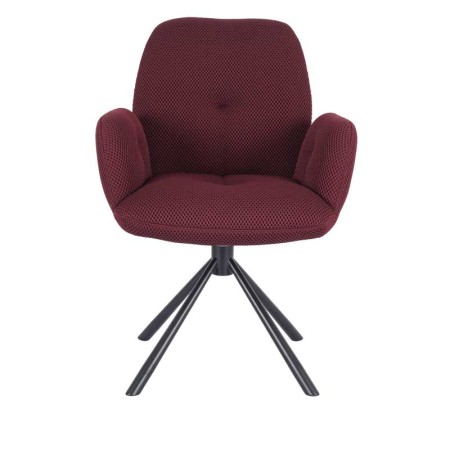 fauteuil pivotant LIVIA tissu bordeaux