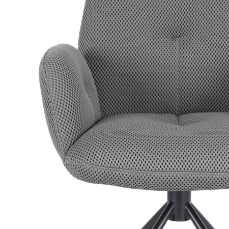 fauteuil pivotant LIVIA détail tissu gris