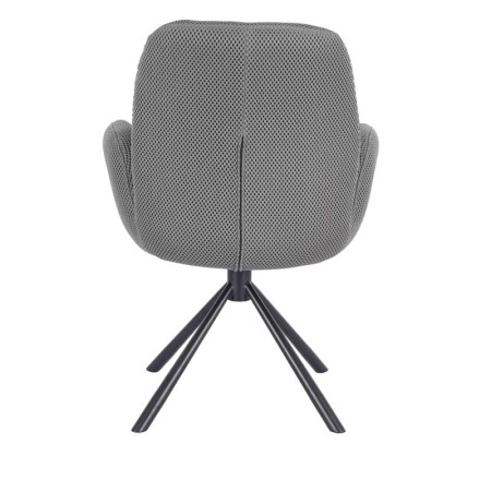 fauteuil pivotant LIVIA tissu gris vue dos