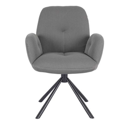 fauteuil pivotant LIVIA tissu gris