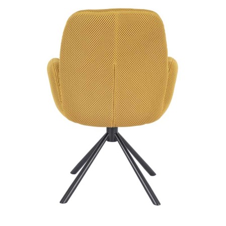 fauteuil pivotant LIVIA tissu jaune vue dos